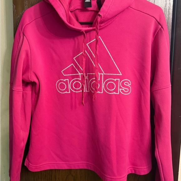 Adidas Women's Vibrant Pink Hoodie - Picture 1 of 2